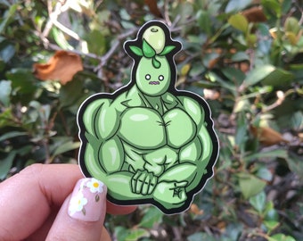 SWOLEiv Weatherproof Vinyl Sticker| Funny buff olive pocket anime parody meme sticker