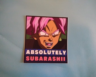 Subarashii Vinyl Sticker | DBS ssj rose anime meme decal