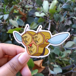 My dog stepped on Ambee Vinyl Weatherproof sticker| funny bee meme parody anime decal