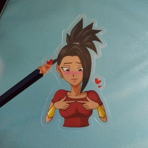 Shy Anime Girl Klar Vinyl Sticker | dbs wetterfester Aufkleber uwu