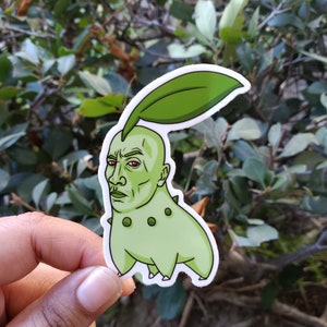 Starter Pokeemans: The Rockorita Vinyl Weatherproof sticker| funny anime meme parody sticker