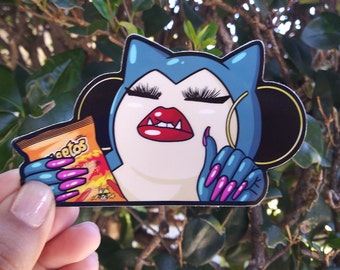 Esnorlax Vinyl Sticker | anime funny meme decal | latina mexican humor