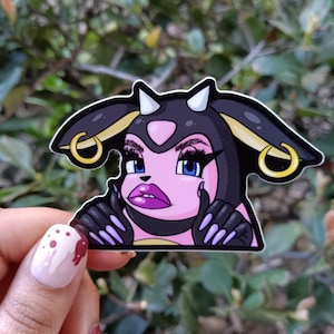 Baddiemon: Milk Mama vinyl sticker | anime grappige meme decal | latina Mexicaanse humor