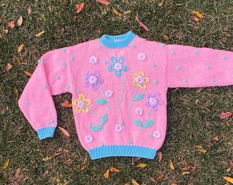 Vintage Flower Sweater XS