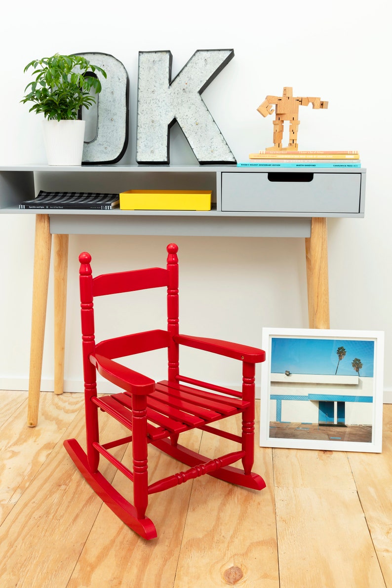 Toddlers Rocking Chair Red - Etsy