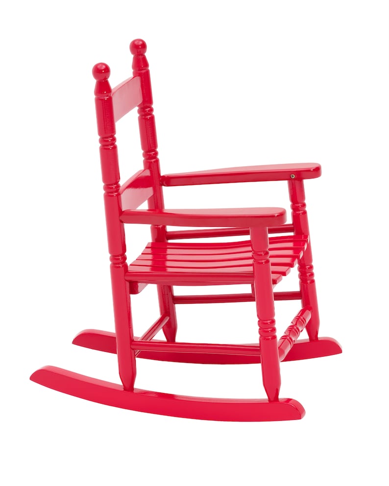 Toddlers Rocking Chair Red Etsy