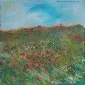 Wildflower meadow  - small oil painting
