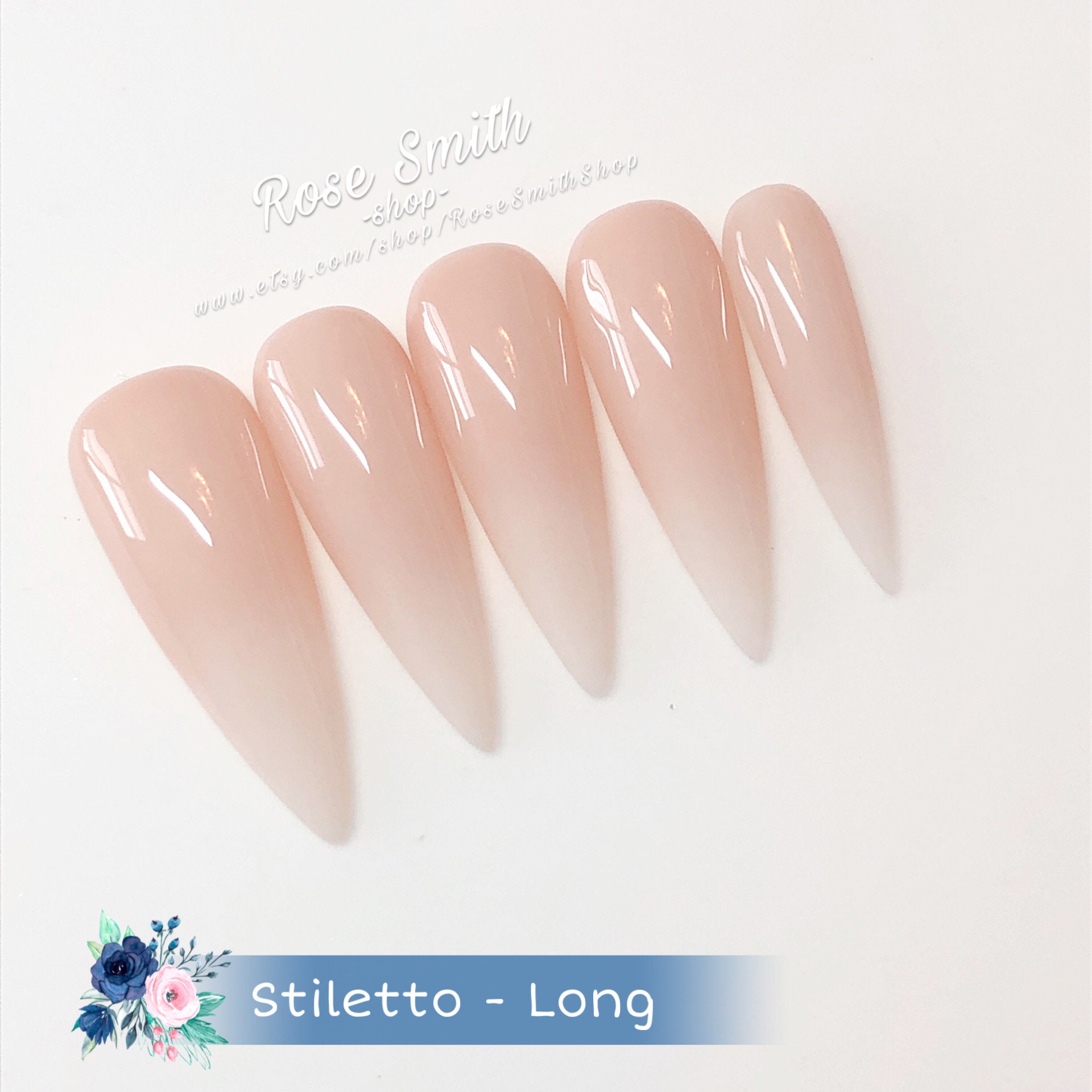 Ivory Baby Boomer Hell Beige Ombre Press On Nails Etsy