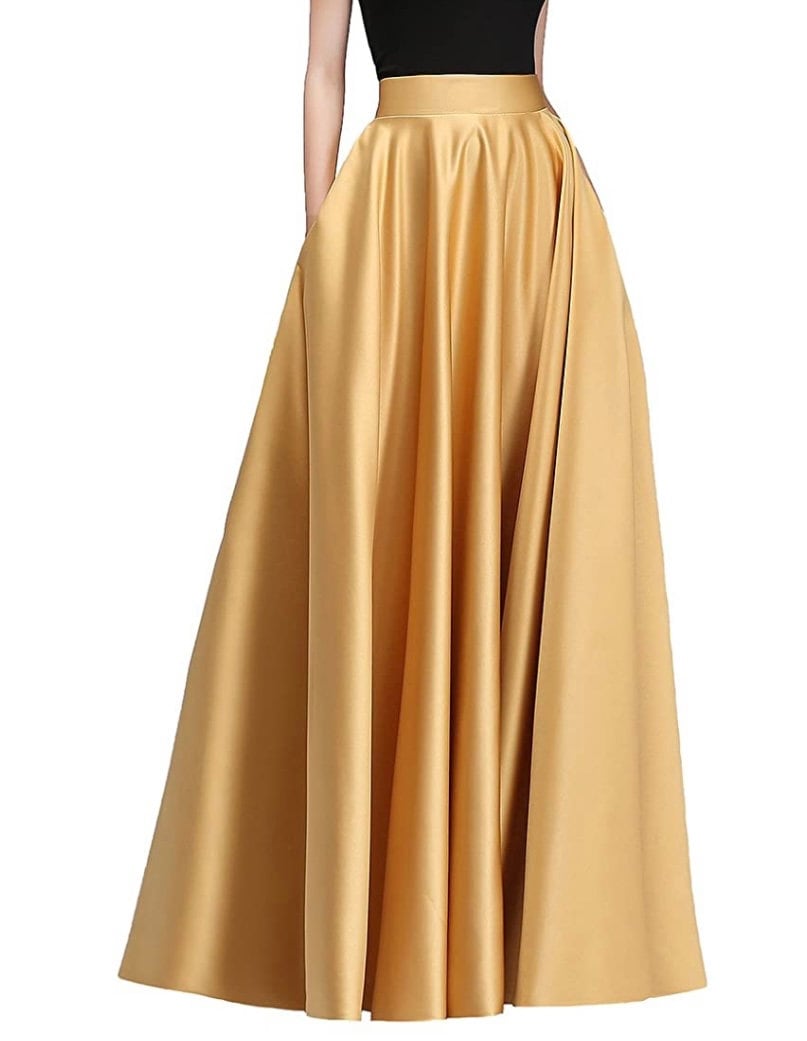 Women Satin Skirts Long Floor Length High Waist Wedding - Etsy