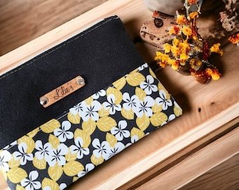 ELODIE coin purse, fabric pouch, suede pouch, faux leather pouch, paper organizer