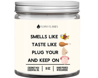 Smells Like Fish (emoji) Candle, Funny Peach/Vanilla Scented Candle, Coconut Wax Candle, Funny Adult Saying Candles, Funny Candle Gifts