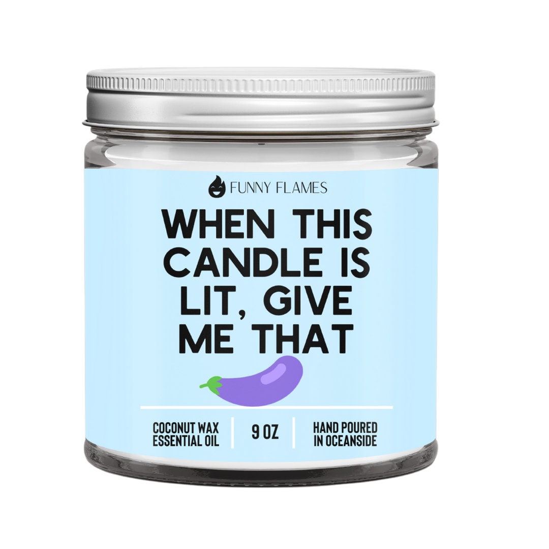 When This Candle is Lit, Give Me That D Funny Candle, Funny Valentine Candle, Funny Seduction