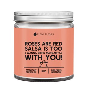 Lustige Etiketten Kerze, Rosen sind rote Kerzen, Lustige Kerzen, Duft Sojakerze (9oz), KokosnussWachsKerze, Handgegossene Kerze, Freunde Geschenke