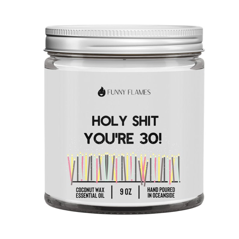 Holy Sht You're 30 Funny Birthday Candle Birthday Cake - Etsy