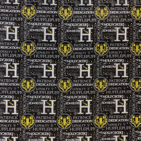 Harry Potter Hufflepuff 100% COTTON fabric