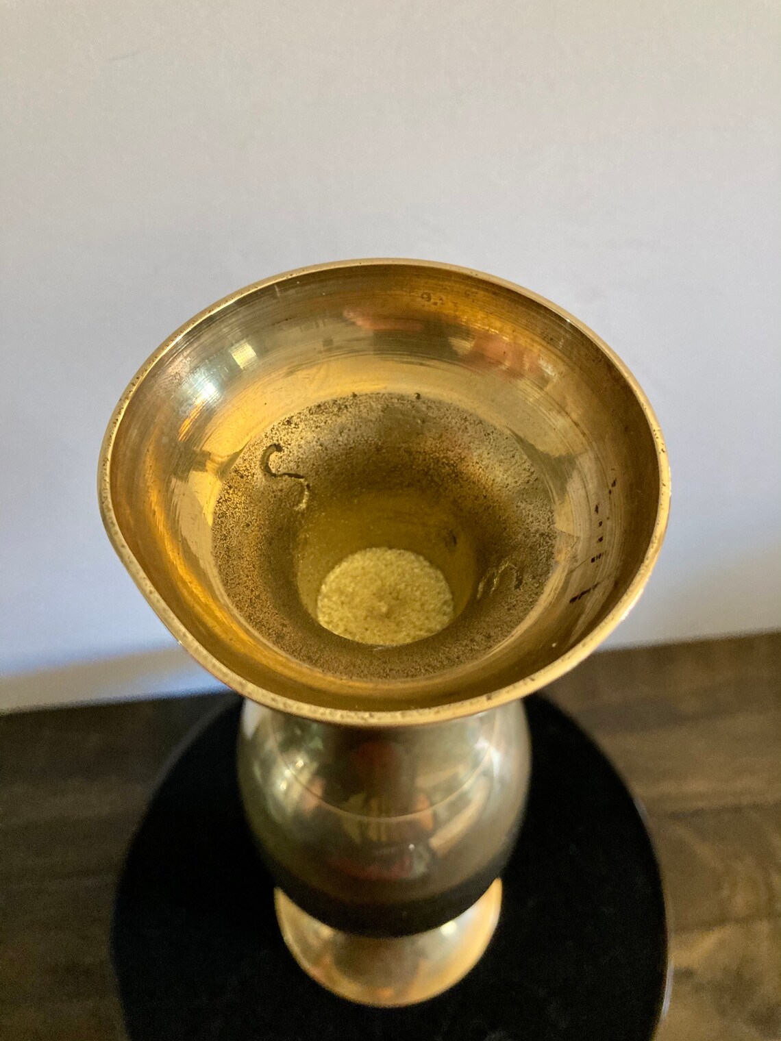 Vintage Gold Brass Flute Vase Etsy