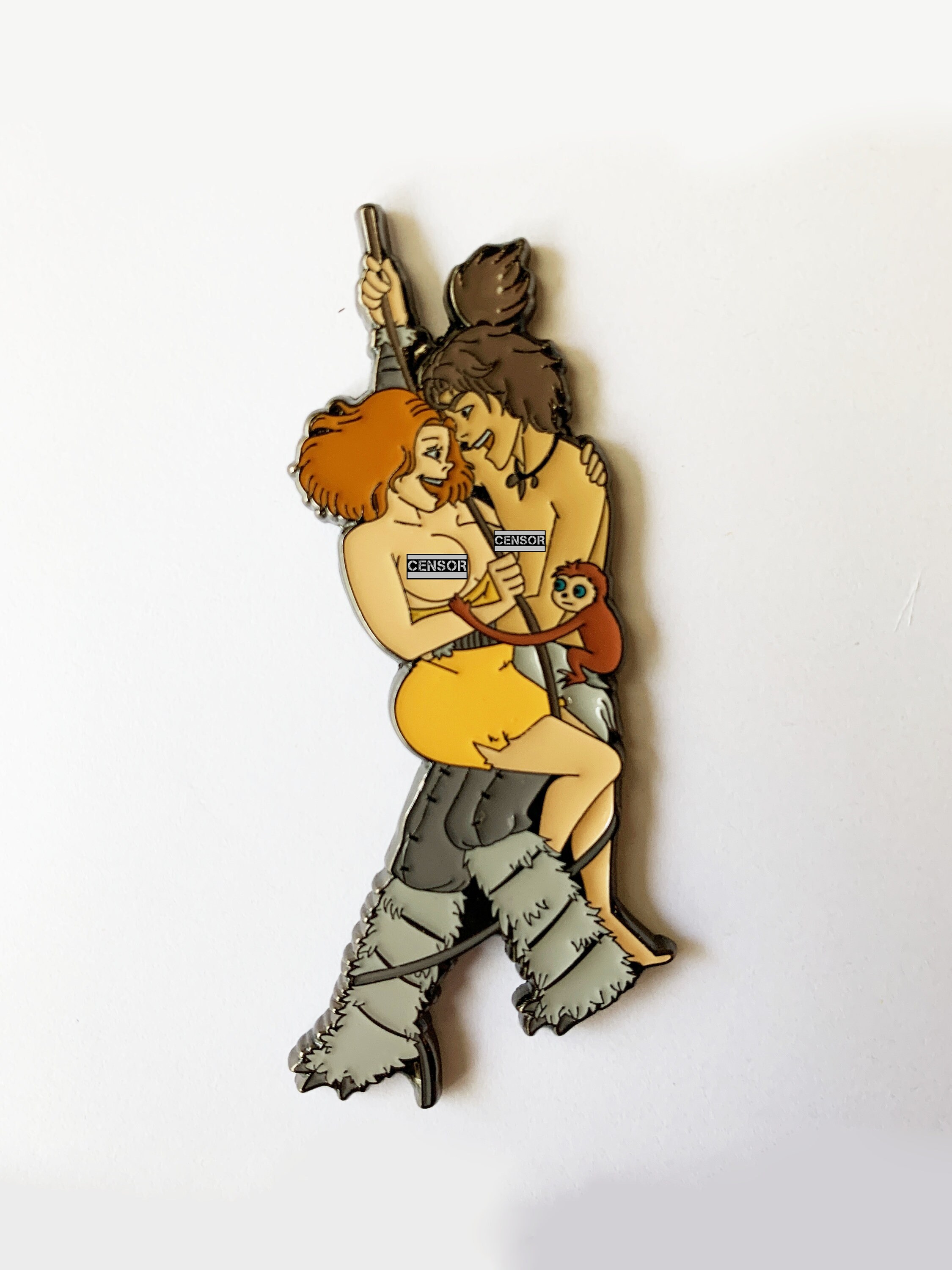 Caveman Cavewoman Enamel pin Prehistoric Etsy