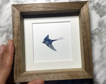 Barn Swallow, original painting, tiny art