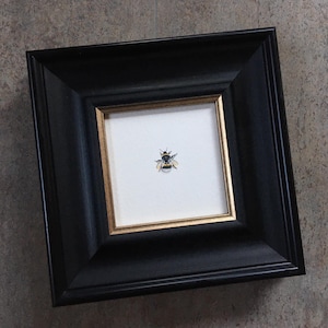 Bumblebee, original painting, miniature watercolor, tiny art, actual size image 5