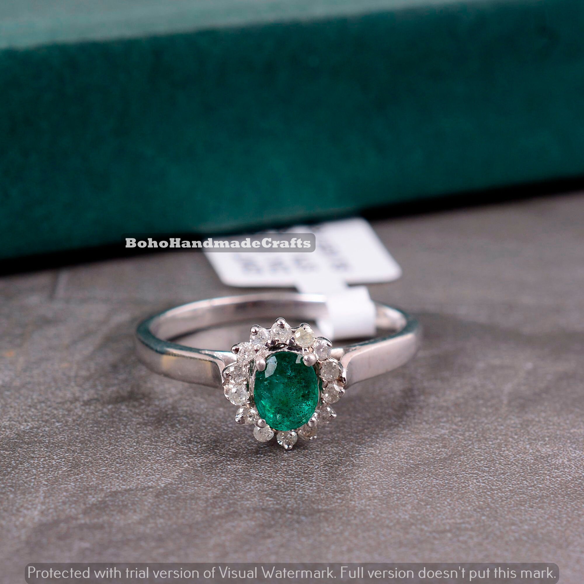 Raw Emerald Ring Gold Raw Crystal Ring Unique Engagement | Etsy