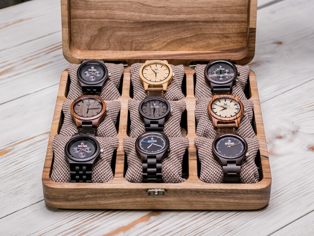 Engraved Watch Box Watch Storage Case Watch Display Box Gift for Him