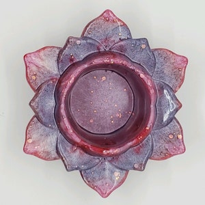Pink Candle Holder, Lotus Candle Holder, Flower Ring Dish, Flower Candle Holder, Lotus Tealight Holder, Red Lotus, Votive Candle Holder