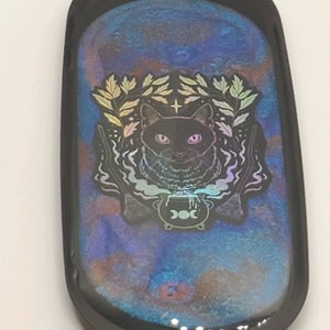 Cat Lover Gift, Cat Lover Gift Ideas, Cat Tray, Cat Decor, Witchy Decor, Vanity Tray, Jewelry Tray, Decorative Tray, Resin Decorative Tray