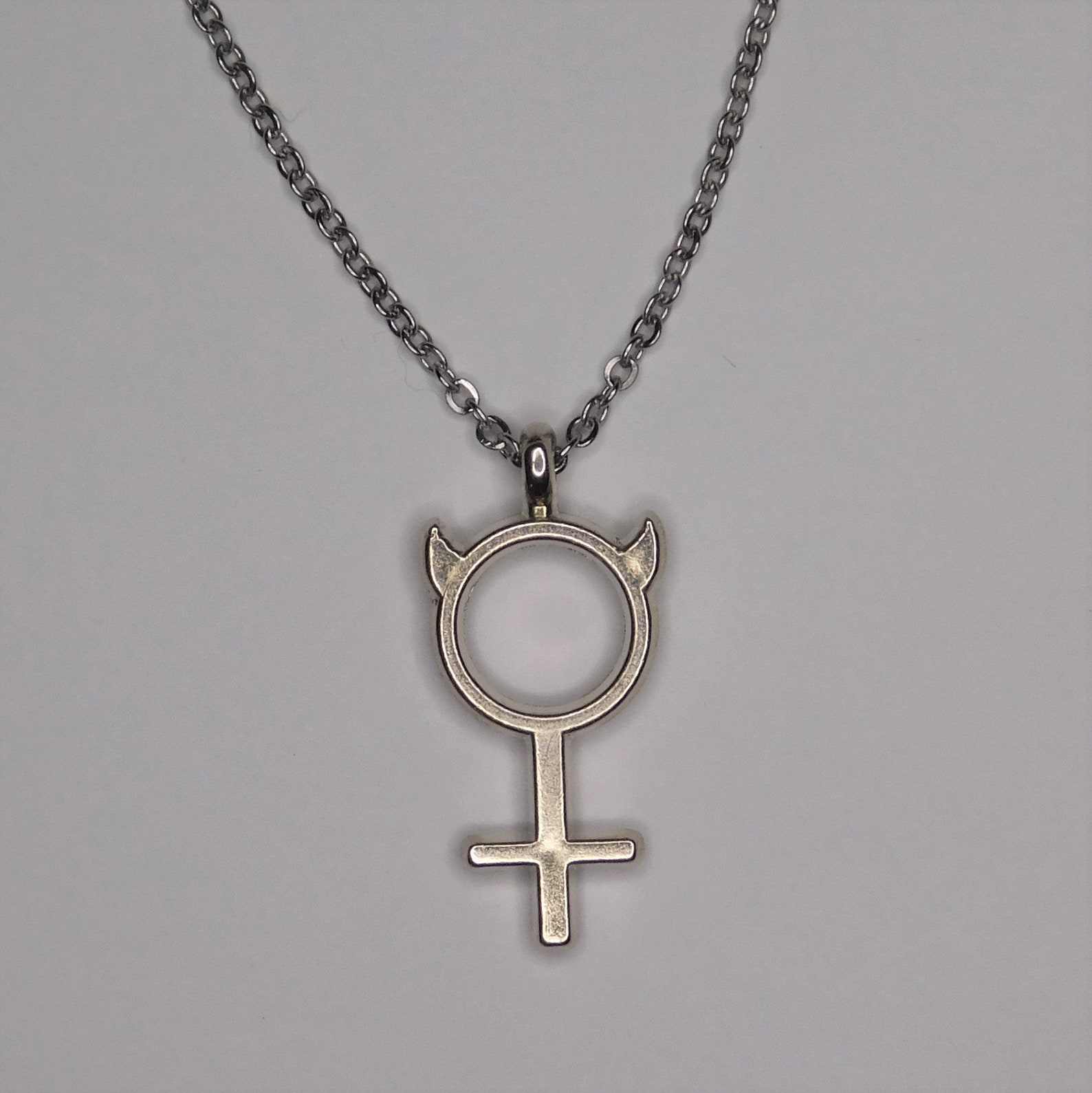 Devil Girl Choker Necklace Dangle Drop Pendant Collar Charm Etsy