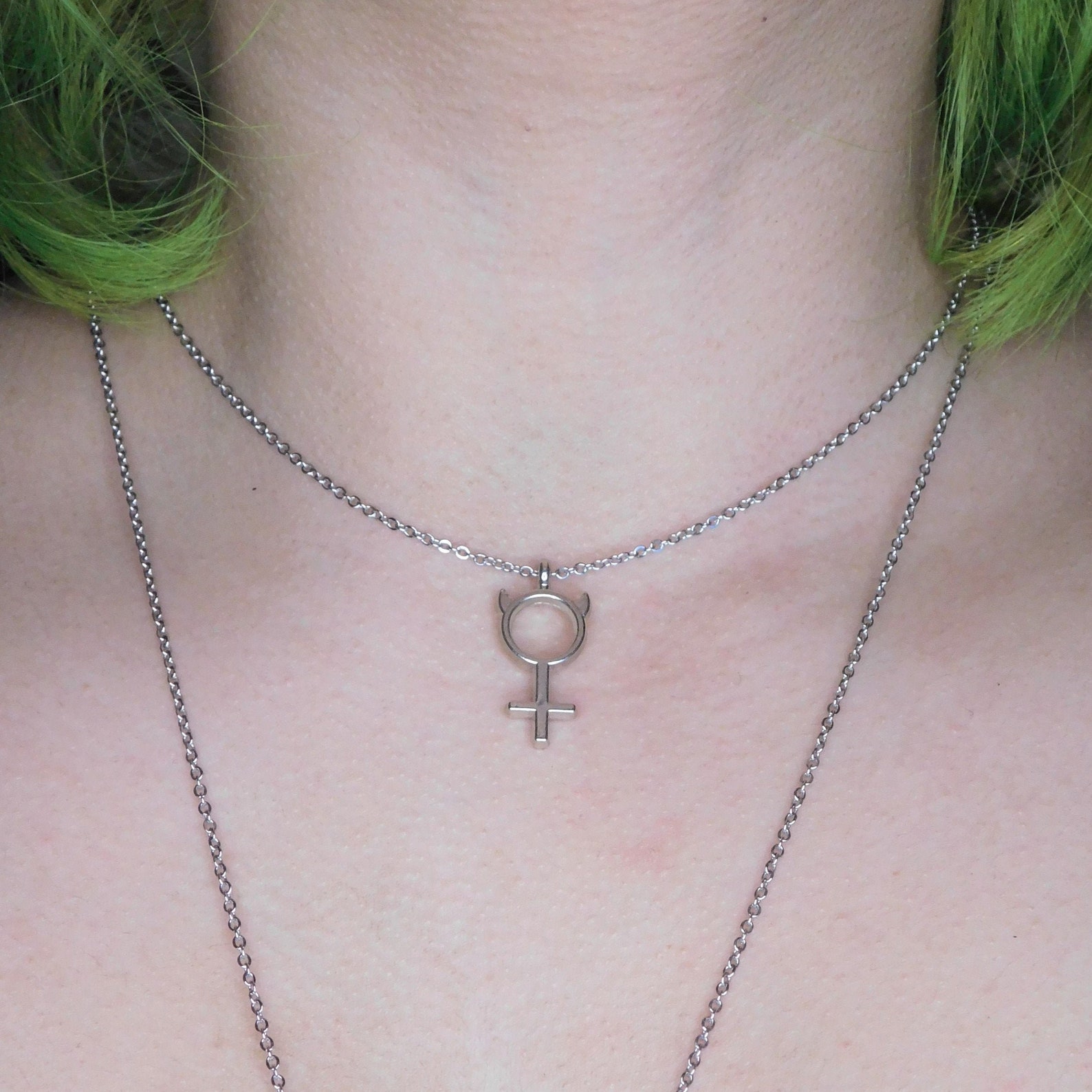 Devil Girl Choker Necklace Dangle Drop Pendant Collar Charm Etsy