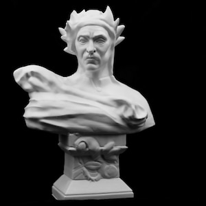 Popiersie Dantego Alighieri | Autor Boskiej Komedii | Figurka renesansowa | Opcje rozmiaru |