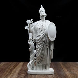 古代ギリシャ風 ホワイトバスト彫刻　石膏像 彫刻 アテナ 石膏像 アテナ胸像 ギリシャの彫像 知恵の女神 文明