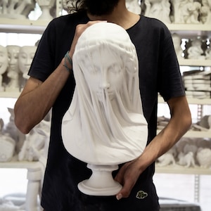 18&quot; Large Veiled Lady Statue Bust