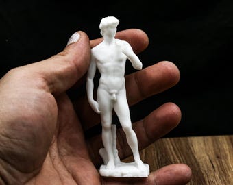 3D Printed David Statue: Renaissance Art Decor