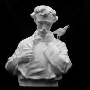 Edgar Allan Poe Bust - Gothic Literature Inspired Sculpture | Size Option |