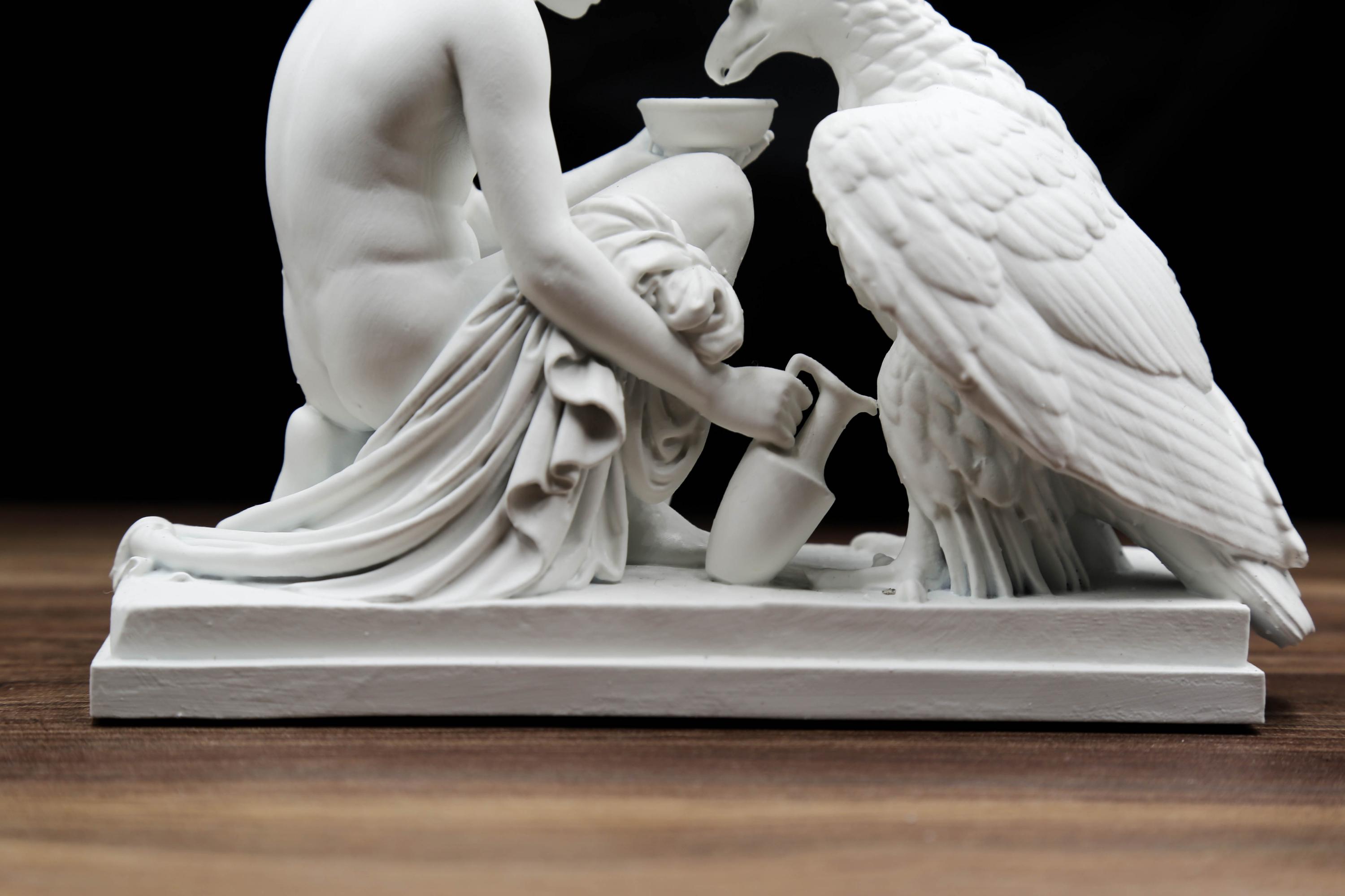 ガニメデスと鷲の像 | ギリシャ神話の彫刻 | ゼウスの献酌官アート