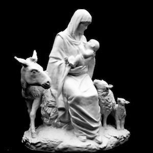 Christmas Nativity Statue | Virgin Mary with Baby Jesus | Holy Family Sculpture | Size Option |