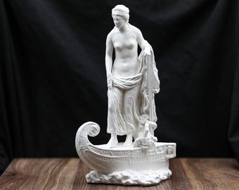 Mythologisch standbeeld van Thetis | Grieks beeldhouwwerk godin van de zeenimf | Maatoptie |