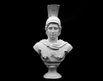 偉大なアイアスの胸像彫刻 - ヘルメットをかぶったギリシャ戦士の胸像