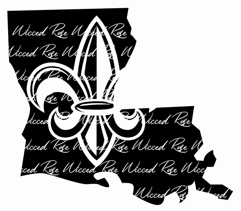 Louisiana Fleur de lis SVG afbeelding 1