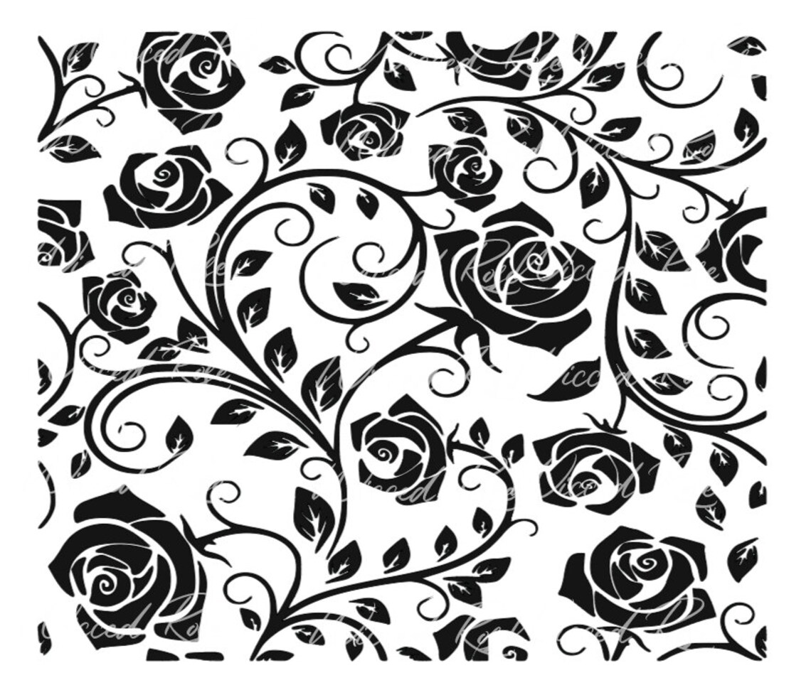 Roses Tooled Leather SVG Etsy