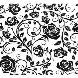 Roses Tooled Leather SVG