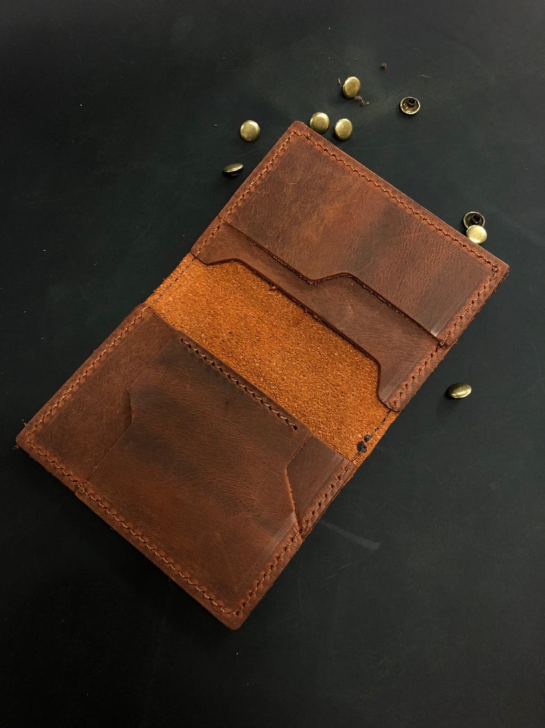 Leather Wallet Billfold Handmade Leather Wallet Business Wallet,
