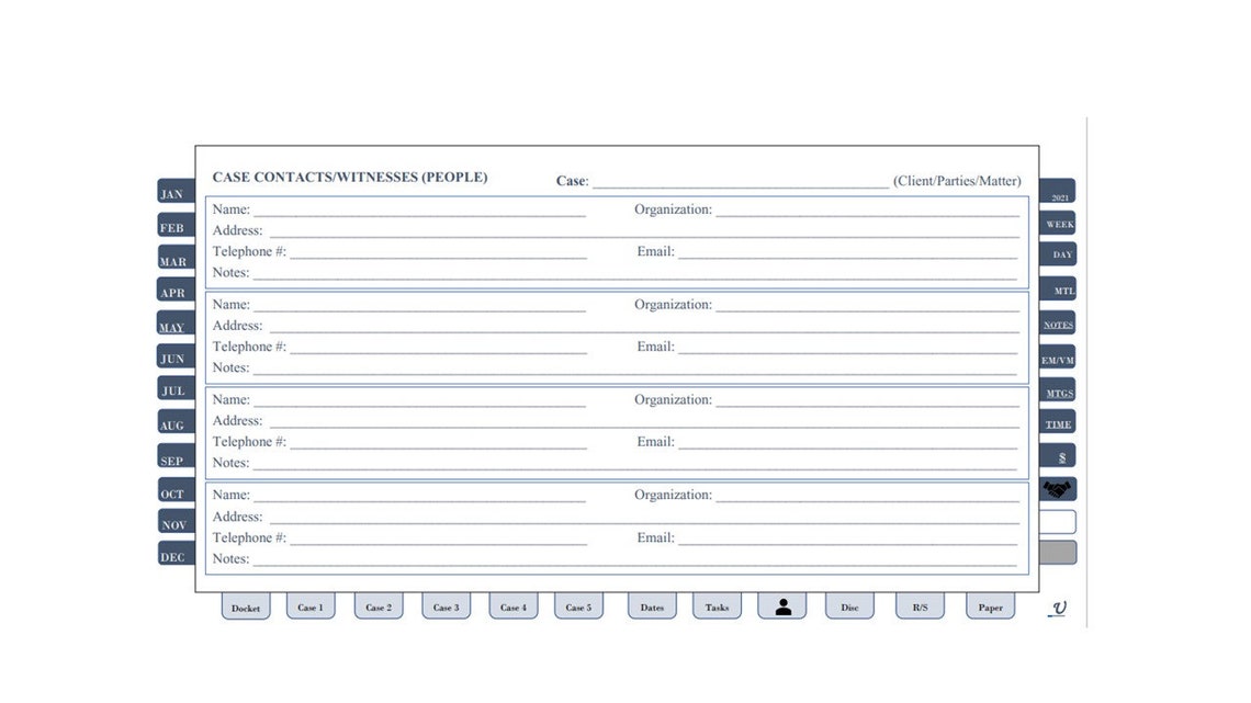 2021 Digital Planner for Attorneys Links for each Month & Etsy