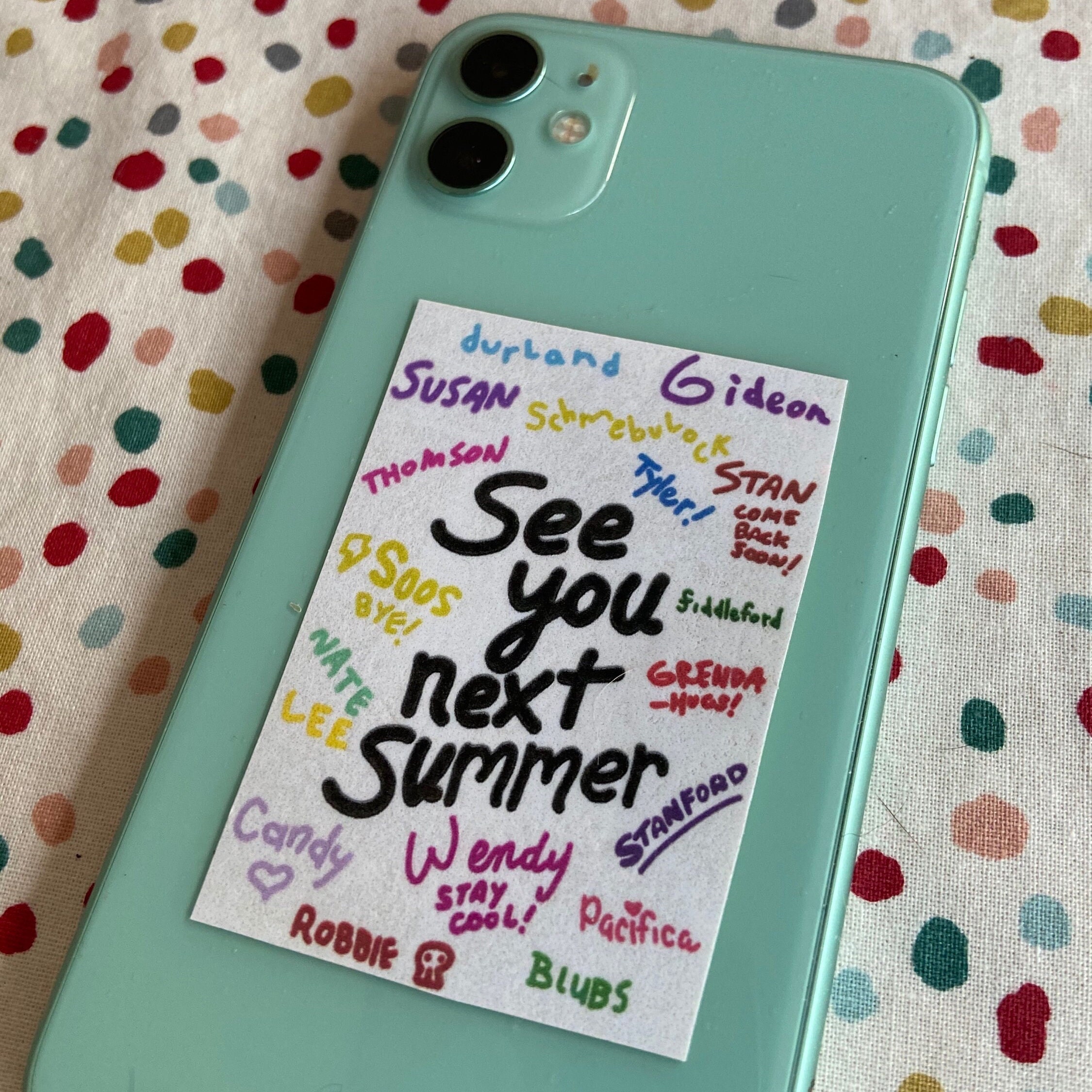 Gravity Falls See You Next Summer Note Holographic Sticker Etsy