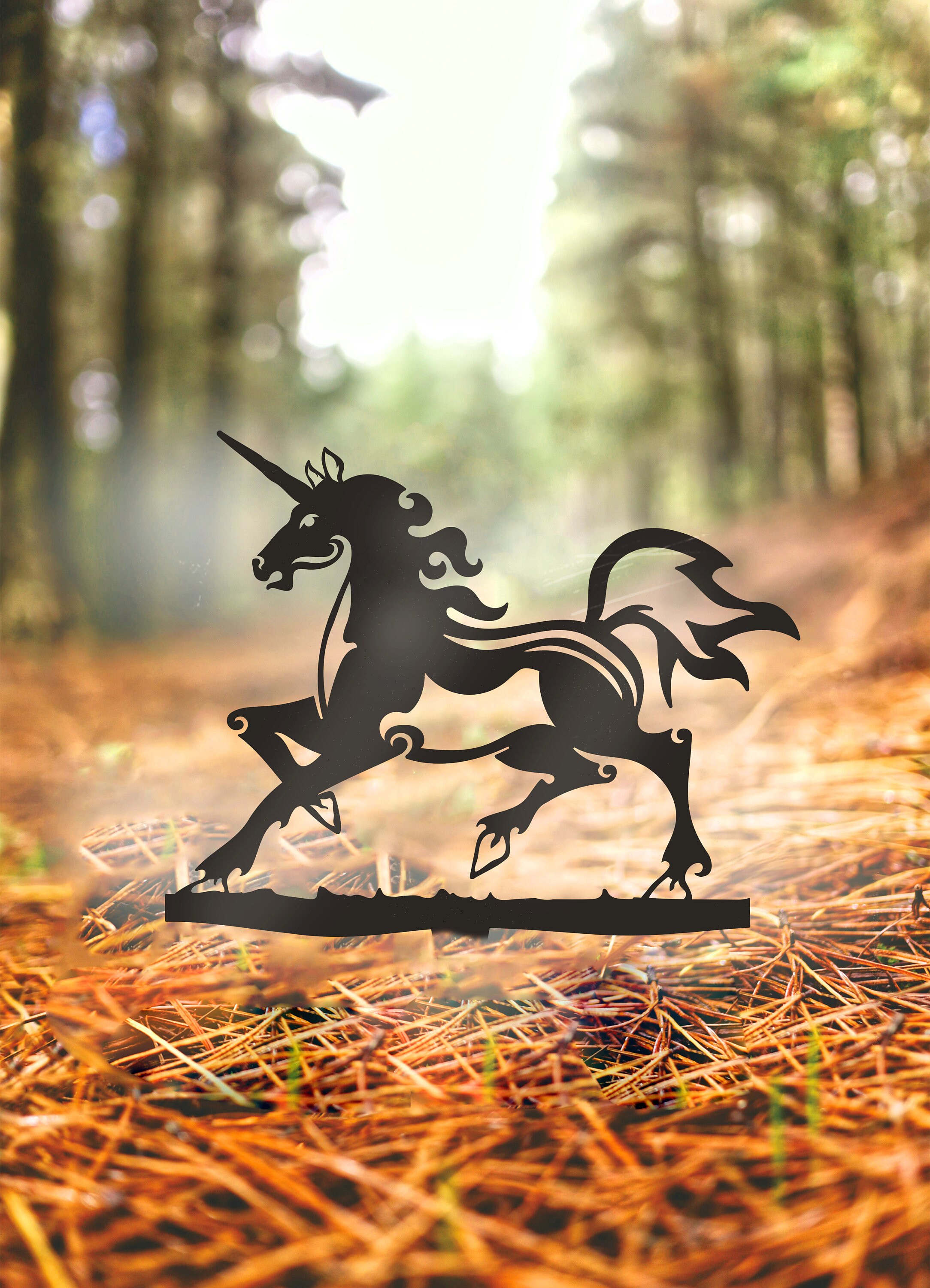 Metal Fierce Unicorn Art Birthday Gift Garden Art Metal Etsy