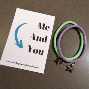 Paar Armband | Neon Farben Dehnbares Armband mit 3D Stern Pendent | Regenbogen Armband | Freundschaftsarmband | Buntes Armband