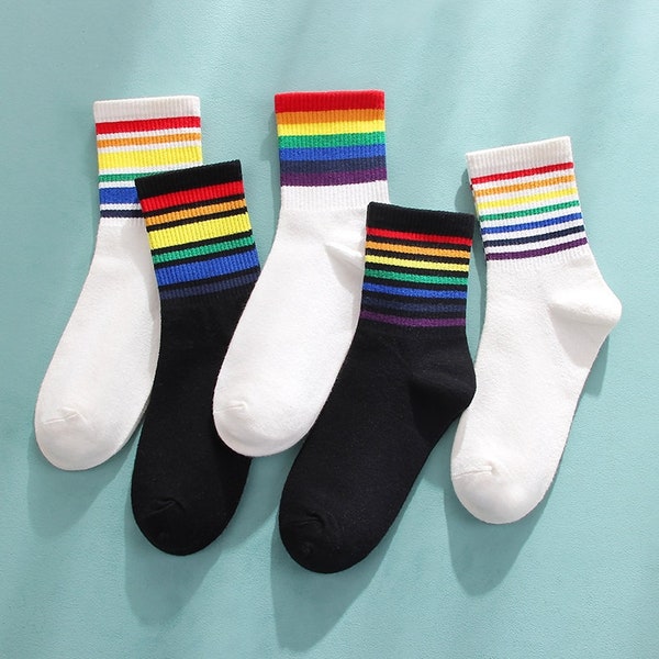 LQBTQ+ Socks | Rainbow Socks | Pride Socks | Colourful Socks | Unisex Socks | One Size (35-38 EU Size)