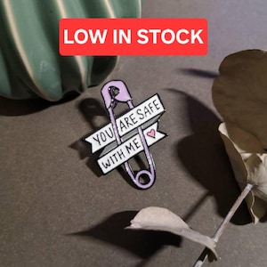 Kindness Enamel Pin | Caring Pins | Love Pins | You Are Safe With Me Pin | Supportive Pins | LGBTQ+ pins | Friendship Pins | Gift | E4L