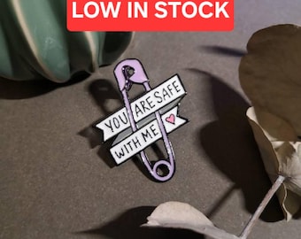 Kindness Enamel Pin | Caring Pins | Love Pins | You Are Safe With Me Pin | Supportive Pins | LGBTQ+ pins | Friendship Pins | Gift | E4L