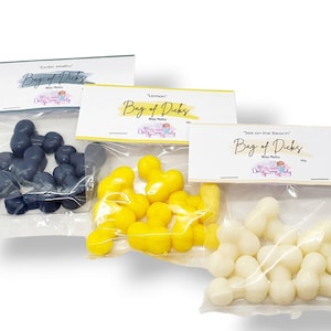Penis/Dick/Cock Wax Melts (small)- BAG OF DICKS x 6, Adult Novelty Inappropriate Gag Gifts